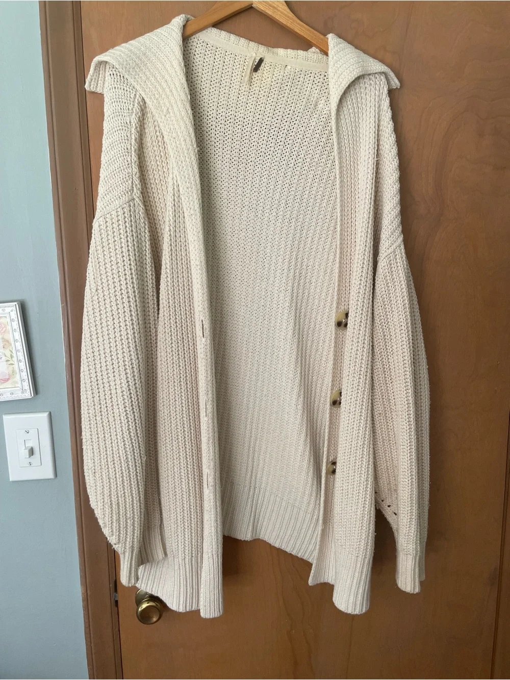 Free People Cream Swim Too Deep Cardigan